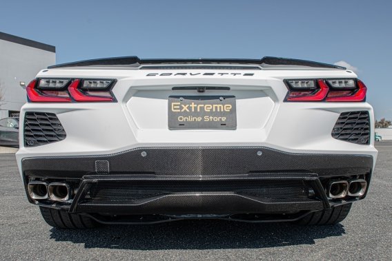 2020-2025 Corvette C8 Carbon Fiber Rear Bumper Lower Diffuser Quad Exit Cover