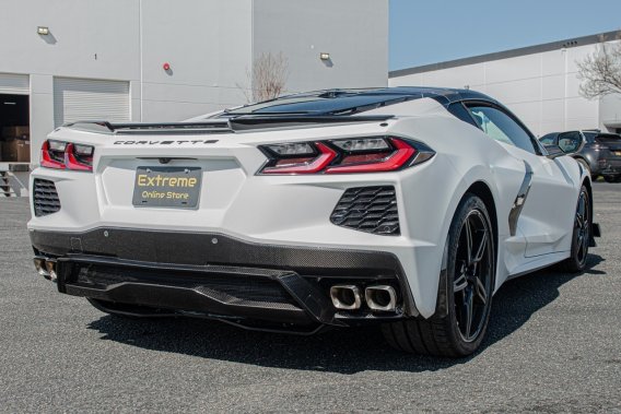 2020-2025 Corvette C8 Carbon Fiber Rear Bumper Lower Diffuser Quad Exit Cover
