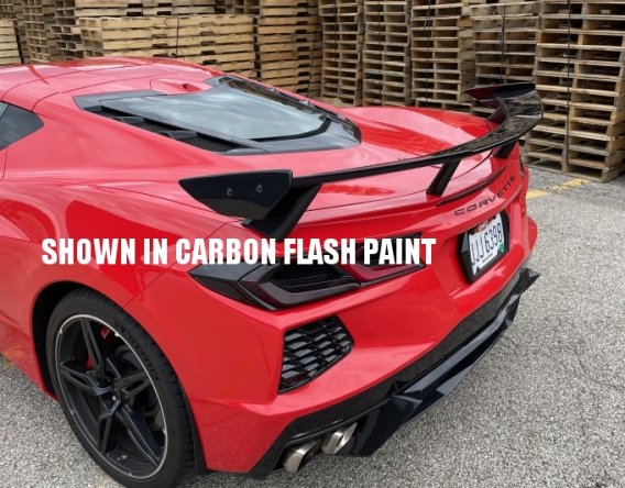 2020-2024 C8 Corvette Carbon Fiber High Rise Rear Wing Spoiler