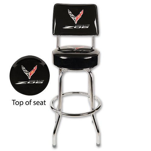 2022-2024 Corvette C8 Z06 Counter Stool w/Back 30"