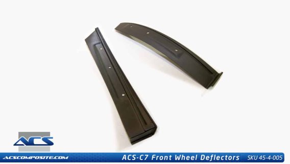 2014-2019 C7 Corvette Front Wheel Deflectors w/ACS Splitter