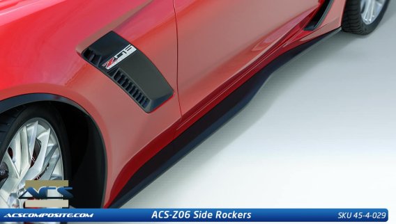 2015-2019 C7 Corvette ACS Z06 Rockers Skirts 45-4-029
