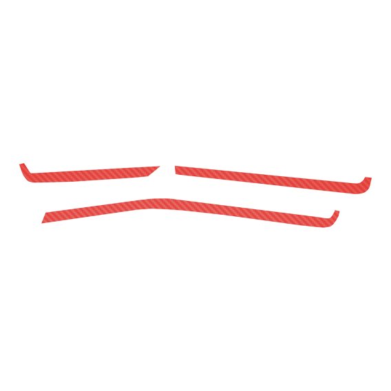 2020-2025 C8 Corvette Interior Dash Trim Accents - Red Gloss Carbon Fiber