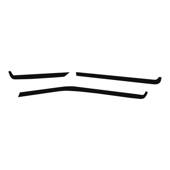2020-2025 C8 Corvette Interior Dash Trim Accents - Matte Black