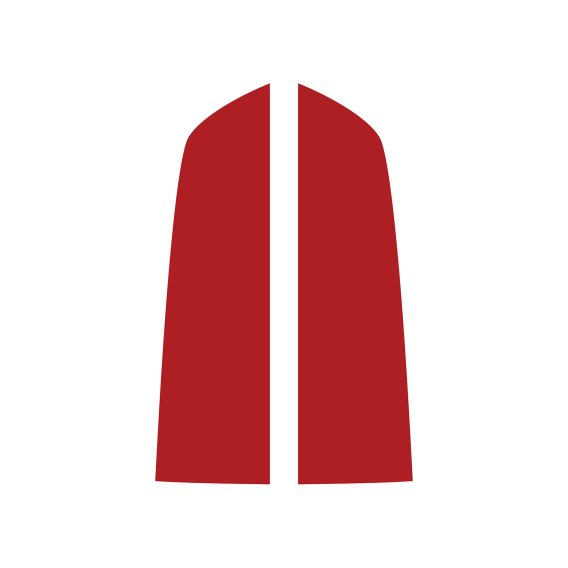 2013 C6 Corvette 60th 427 Split Stripe Design Hood Decal - Gloss Red