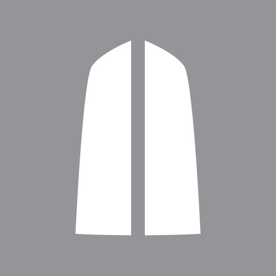 2013 C6 Corvette 60th 427 Split Stripe Design Hood Decal - Gloss White