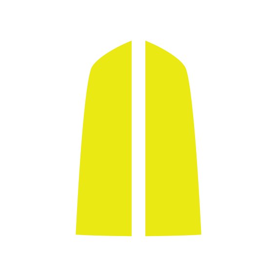 2013 C6 Corvette 60th 427 Split Stripe Design Hood Decal - Gloss Yellow