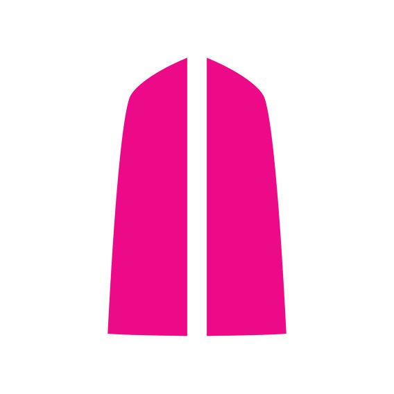 2013 C6 Corvette 60th 427 Split Stripe Design Hood Decal - Gloss Pink