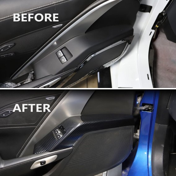 2014-2019 Corvette C7 Carbon Fiber Door Window Switch Covers