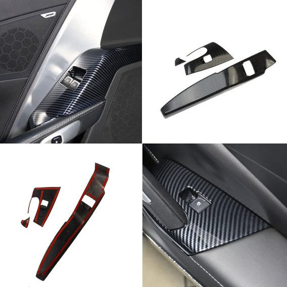 2014-2019 Corvette C7 Carbon Fiber Door Window Switch Covers