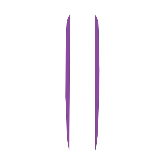 1984-1996 C4 Corvette Hood Stripe Decals - Matte Purple