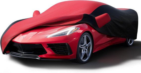 2005-2013 Corvette C6 Heavy Duty Exterior All Weather Waterproof Outdoor Car Cover Red/Black