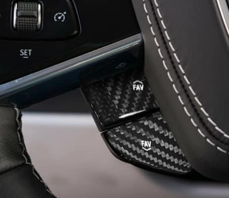 2020-2025 Corvette C8 Real Carbon Fiber Steering Buttons Overlays (4 pcs), 100% Genuine Carbon Fi...