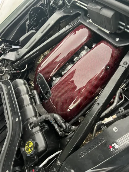 2025-2025 Corvette C8 Z06 Red Carbon Fiber LT6 Engine Intake Manifold Cover