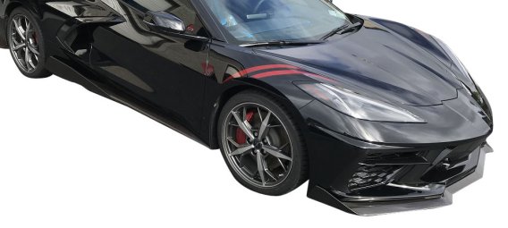 2020-2025 C8 Corvette Fender Stripes - Single Color Gloss Black Left & Right Side