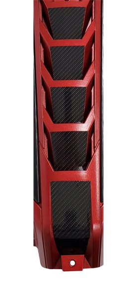 2020-2025 C8 Corvette Engine Cover Center Stripe Kit - 5pc Gray Gloss Carbon Fiber