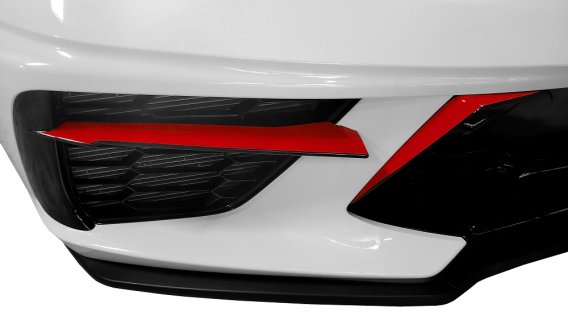 2020-2025 C8 Corvette Front Grille Enhancement Overlay Decal Set - 4pc - Matte Black