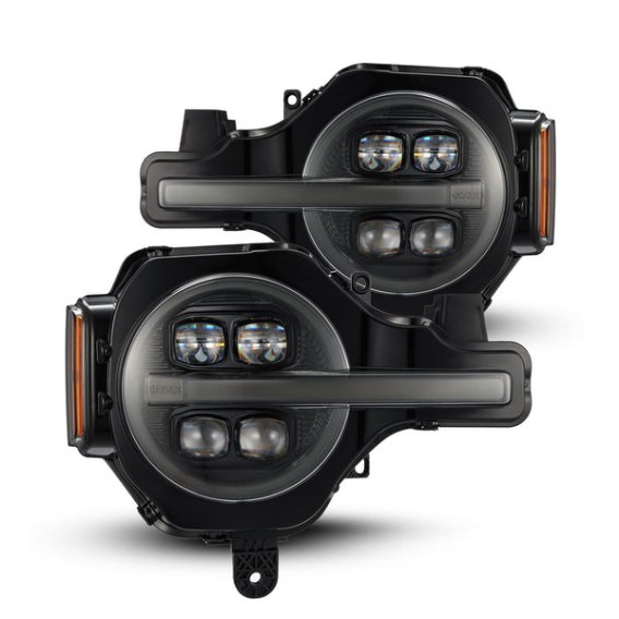 2021-2023 Ford Bronco AlphaRex Nova LED Projector Headlights - Alpha Black