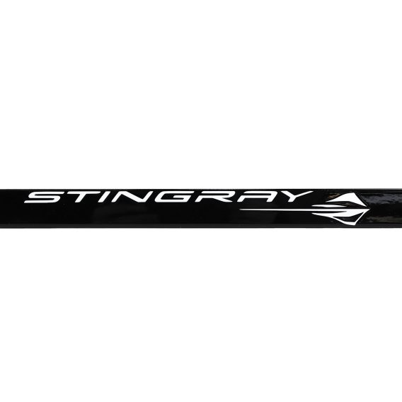 2020-2025 C8 Corvette License Plate Frame Matte Black W/White Stingray Script & Logo