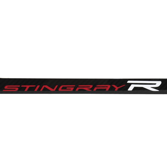 2020-2025 C8 Corvette License Plate Frame Carbon Fiber W/Red & White Stingray R Logo