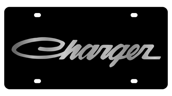 Dodge Charger Script Acrylic License Plate by Eurosport Daytona