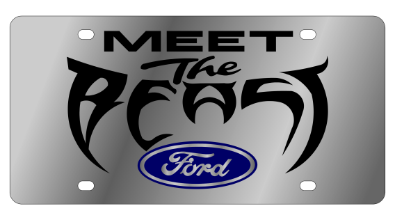 Eurosport Daytona Ford Meet the Beast Acrylic License Plate