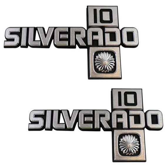 1981-87 Chevrolet Truck Silverado 10 Fender Emblem Set