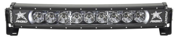 20 Inch LED Light Bar Single Row Curved White Backlight Radiance Plus RIGID Industries 32000