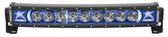 20 Inch LED Light Bar Single Row Curved Blue Backlight Radiance Plus RIGID Industries 32001