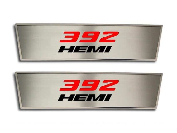 2008-2014 Dodge Challenger Door Badge Trim Plates 392 Hemi Logo
