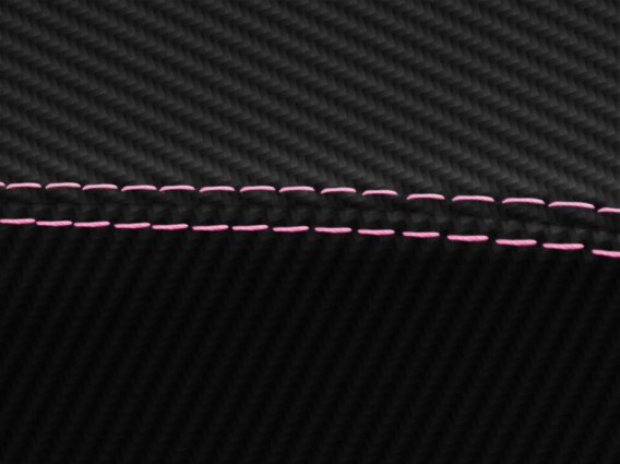 2016-2023 Camaro Console Lid Cover Carbon Fiber Pink Stitch