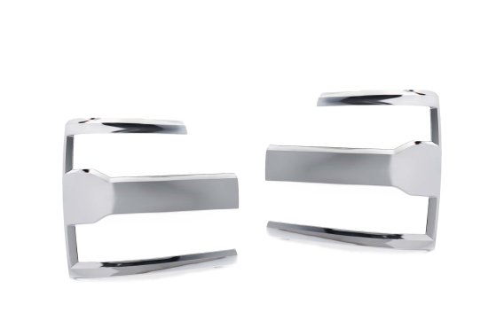 2015-2019 Chevrolet Silverado HD Morimoto Headlight Trim ABS Plastic Chrome Finish Pair