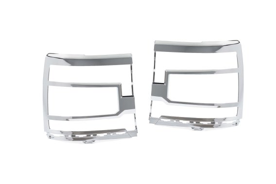 2016-2018 Chevrolet Silverado 1500 Morimoto Painted Headlight Trim - ABS Plastic, Chrome Finish, ...
