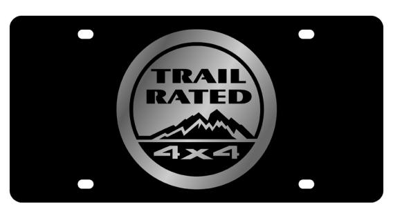 Eurosport Daytona Jeep Trail Rated 4X4 Carbon Steel License Plate