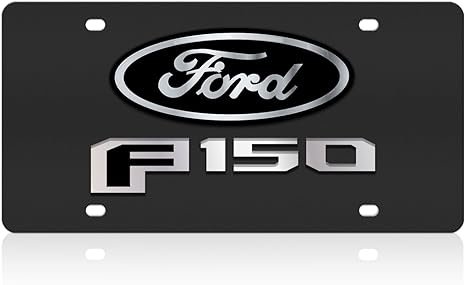 2015 Ford F-150 License Plate Frame Eurosport Daytona Carbon Steel, Custom Fit & Durable Finish