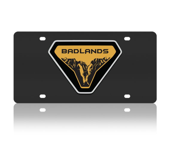Ford Bronco Badlands Carbon Steel License Plate by Eurosport Daytona
