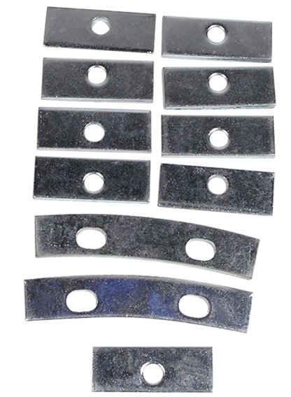 1953-1957 C1 Corvette Grille Oval Mount Retainer Plates 11 Piece