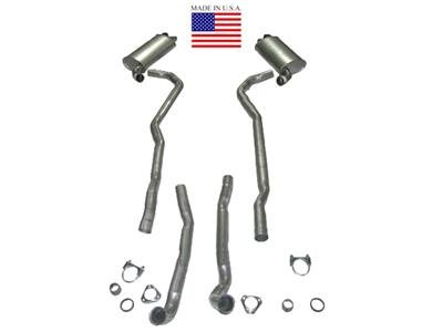 1968 C3 Corvette Exhaust System - 427 Auto 25 Inch W/Separate Secondary Pipe & Mufflers