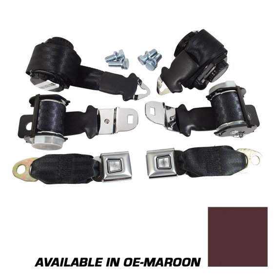 Seat Belts- Lap & Shoulder - Red For 1972-1973 Corvette