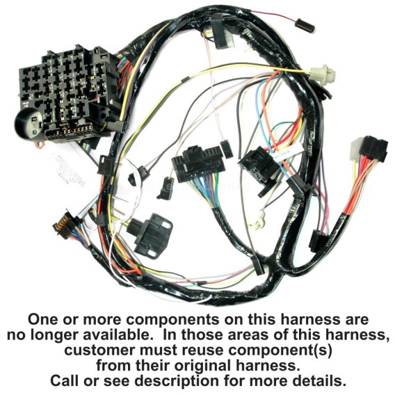 1980 Chevrolet Camaro Lectric Limited Dash Wiring Harness for Manual Transmission with Factory Ga...