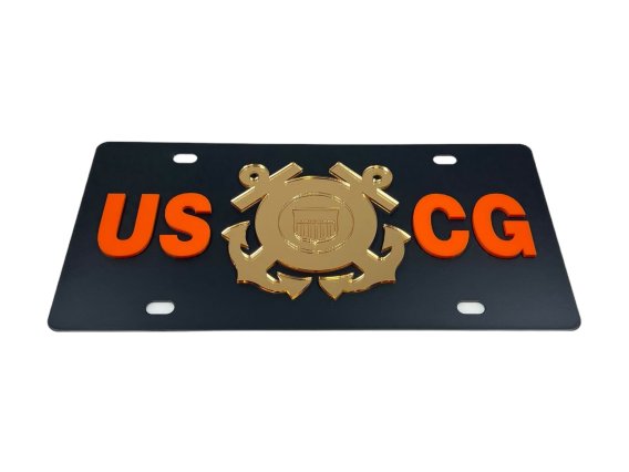 US Coast Guard Carbon Steel License Plate Eurosport Daytona