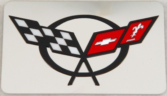 C5 1997-2004 Corvette Exhaust Plate w/C5 Logo