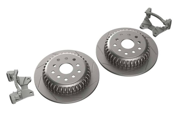 Fits Jeep 07-18 Wrangler JK/JKU Rear Performance Slotted Big Rotor Kit TeraFlex