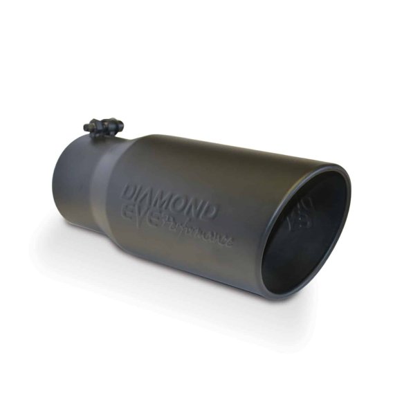 Diamond Eye 4512BRA-DEBK Black Powder Coat Exhaust Tail Pipe Tip