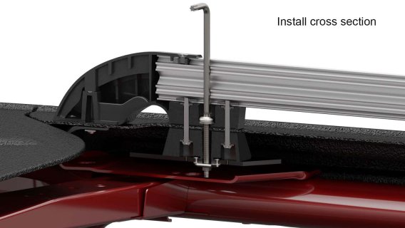 Fits Jeep JKU 4dr Nebo Roof Rack Main Rail Kit Silver 07-18 Wrangler JKU TeraFlex