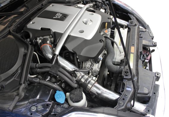 2007-2009 Nissan 350Z  Hi-Flow Ultra Long Dual Tube Air Intake (Gen 3) [Z33] - Dry Filter - 40284...