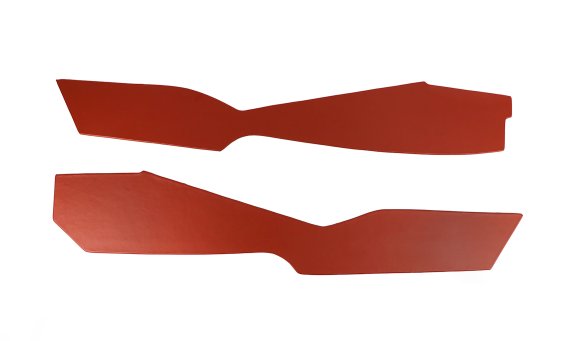 Leather Console Side Panels Cinnabar 1981 Early For 1981 Corvette