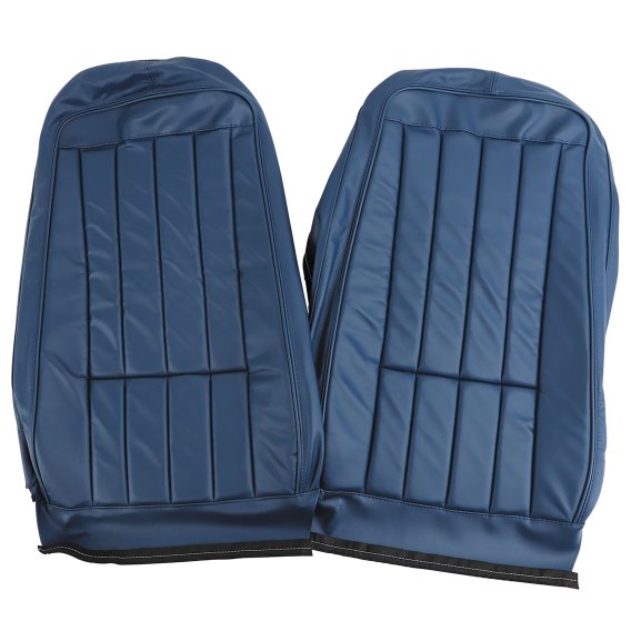 Leather Seat Covers Royal Blue Leather/Vinyl Original For 1971 Corvette