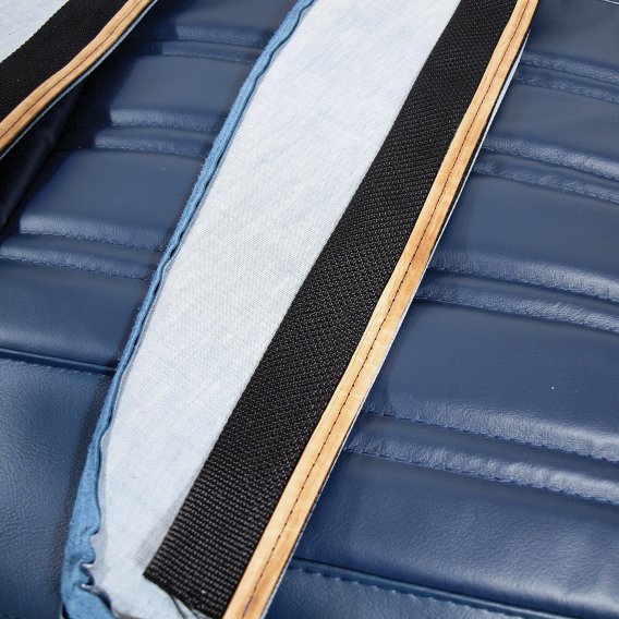 Leather Seat Covers Dark Blue Leather/Vinyl Original For 1973-74 Corvette