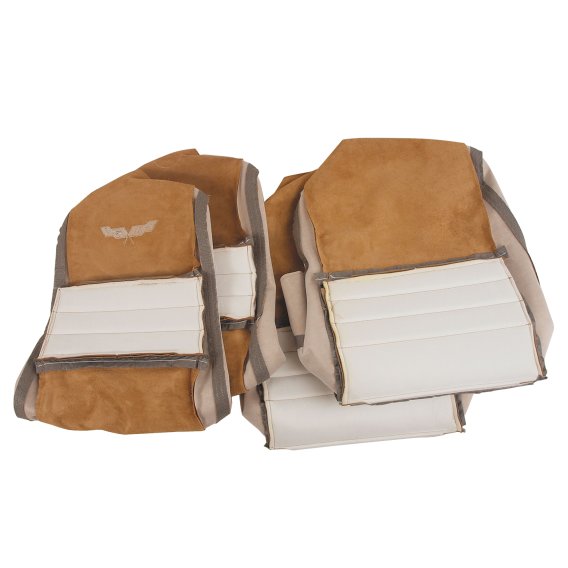 Leather Seat Covers Camel Lthr/Vnyl Original 2" Bolster For 81-82 Corvette